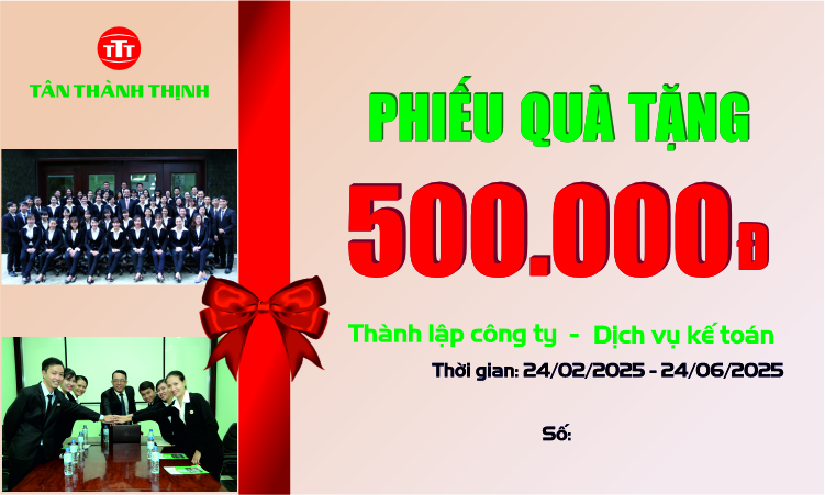 Thành Lập Công Ty - Dịch Vụ Kế Toán Giảm Ngay 500.000đ