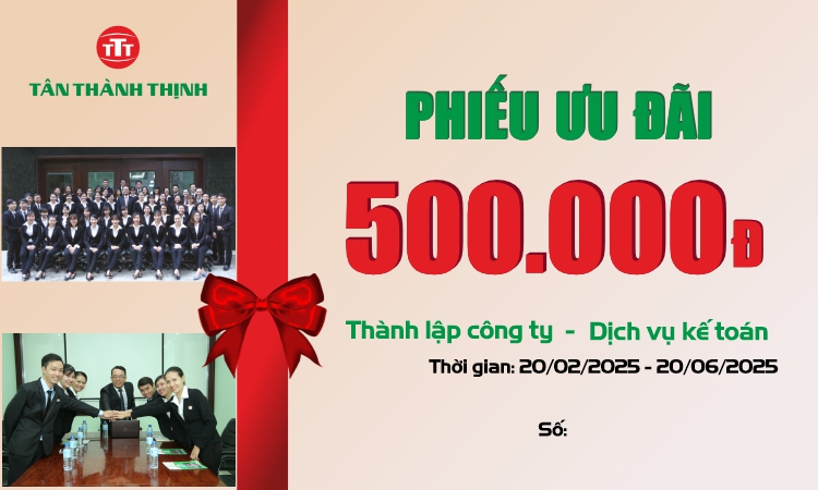 Thành Lập Công Ty - Dịch Vụ Kế Toán Giảm Ngay 500.000đ